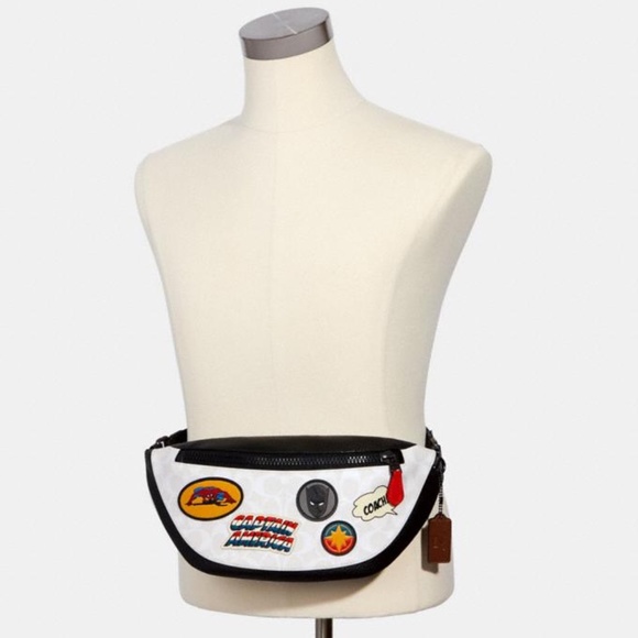 FINAL SALE! COACH MARVEL Belt Bag Patch Spiderman - Picture 15 of 16
